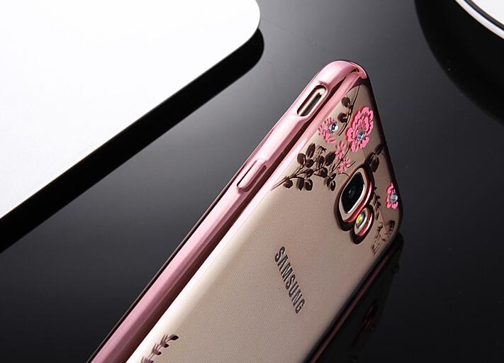 Samsung Galaxy S7 Edge soft gel tpu case luxury bling shiny floral case Samsung Galaxy S7 Edge soft gel tpu case luxury bling shiny floral case