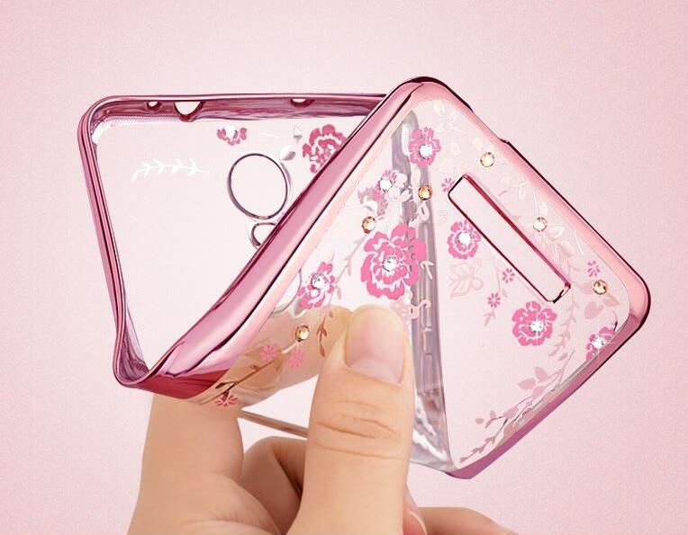 Samsung GalaxyJ3 2016 soft gel tpu case luxury bling shiny floral case