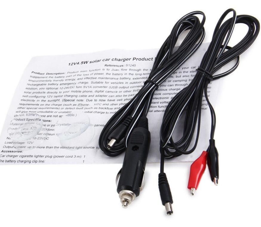 Car Battery Charger Solar 16V 5W Car Outdoor Travel Portablel Car Battery Charger Solar 16V 5W Car Outdoor Travel Portablel