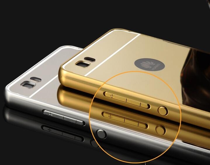 HUAWEI P8 case Slim Metal bumper with mirror back cover case