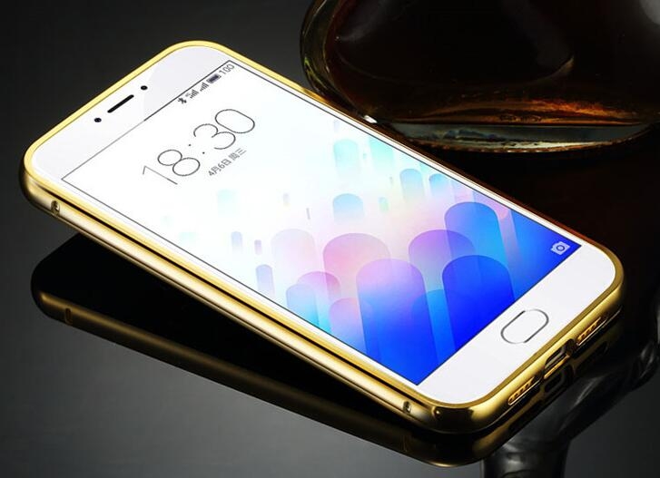 MEIZU M5 Note case Slim Metal bumper with mirror back cover case