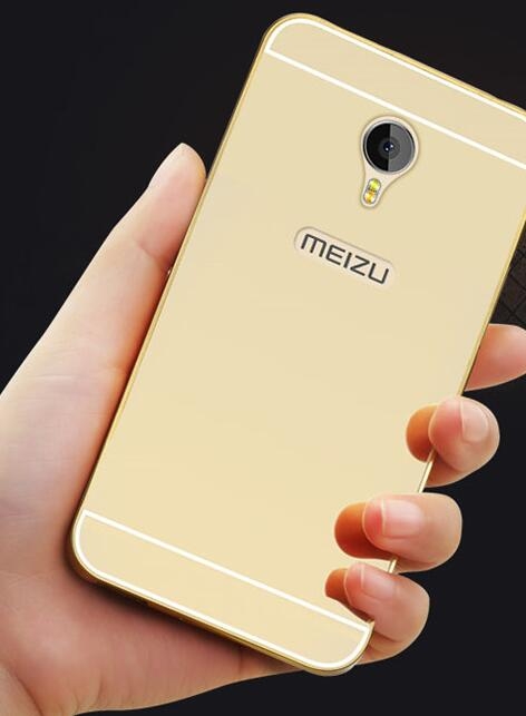 MEIZU M5 Note case Slim Metal bumper with mirror back cover case