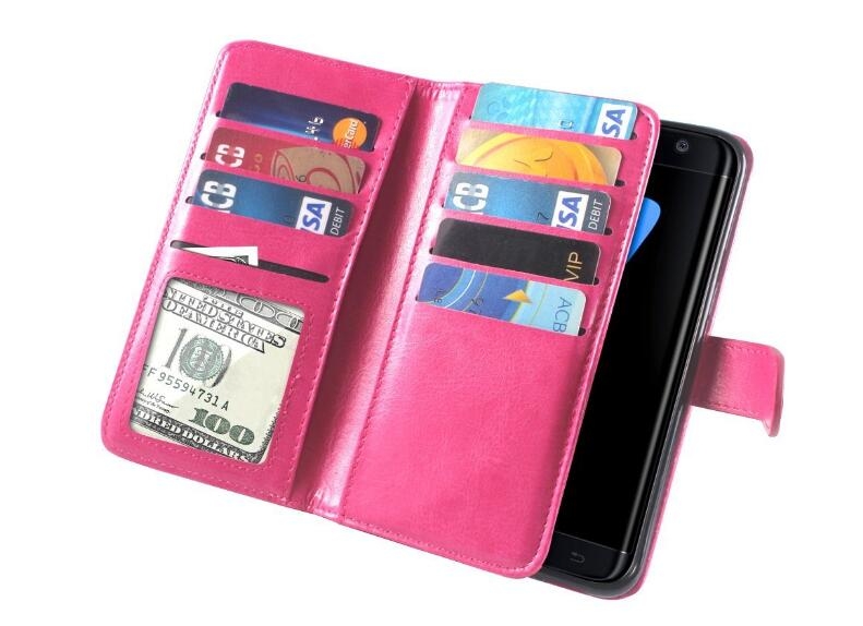 Meizu M5 Note Double Wallet Leather Case 9 Card Slots - Brown