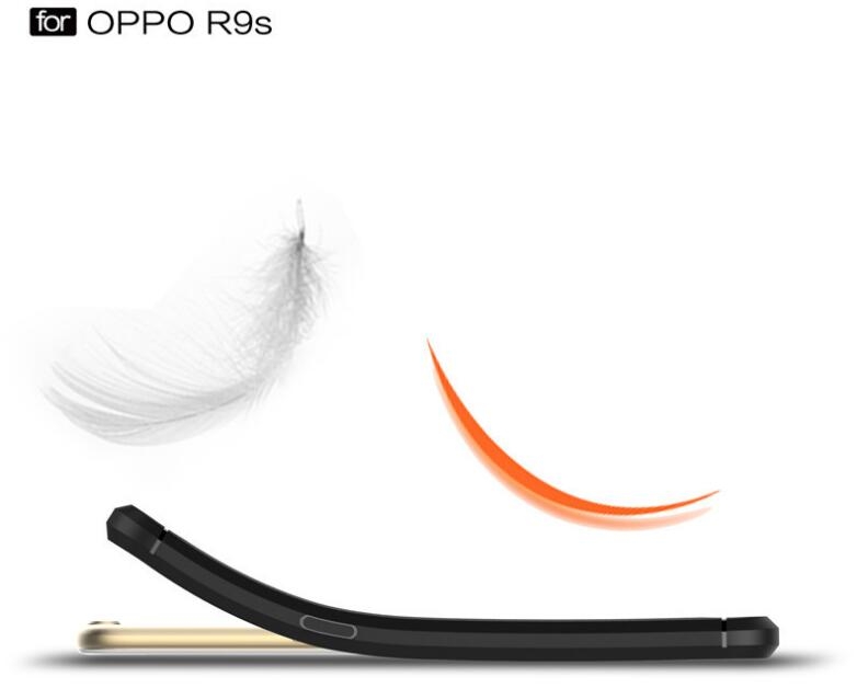 Oppo R9S case impact proof rugged case with carbon fiber