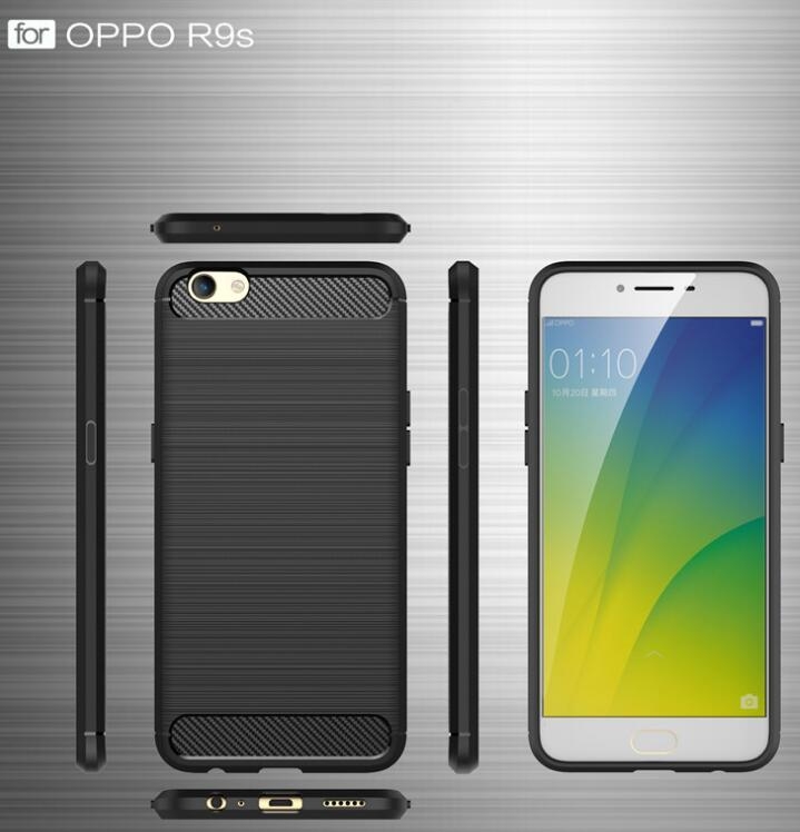 Oppo R9S case impact proof rugged case with carbon fiber