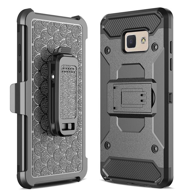Galaxy J7 Prime Hybrid armor Case+Belt Clip Holster