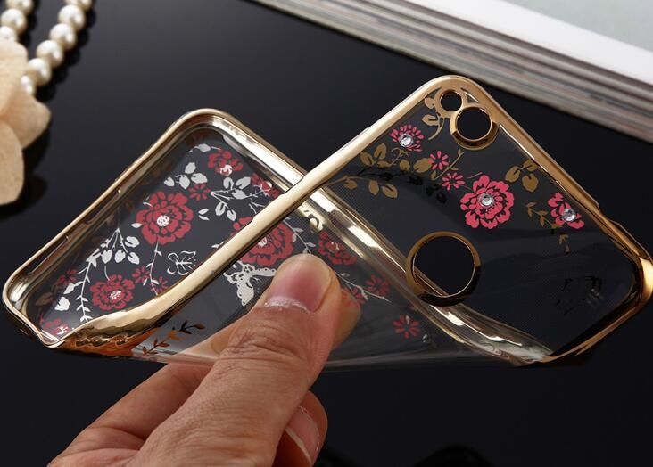 Huawei Nova Lite soft gel tpu case luxury bling shiny floral case