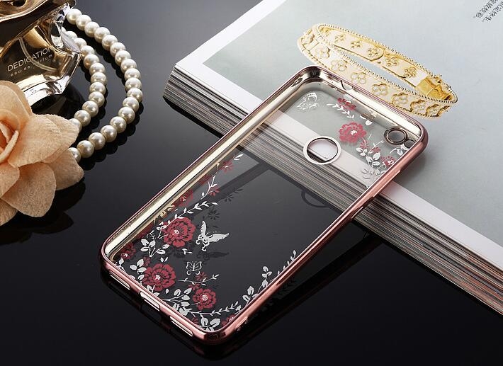 Huawei Nova Lite soft gel tpu case luxury bling shiny floral case