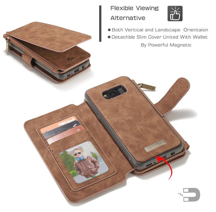 Galaxy S8 plus wallet leather case detachable Galaxy S8 plus wallet leather case detachable