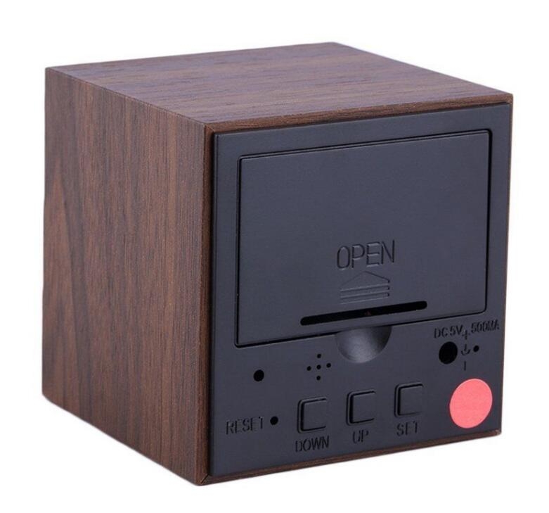 Wooden Wood Digital LED Alarm Clock