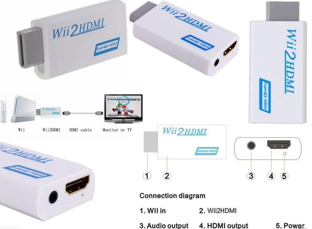 Wii HDMI Converter Adapter
