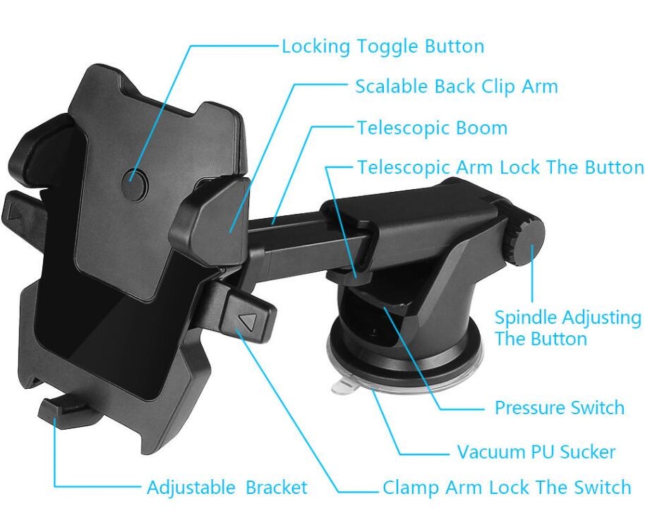 Long Neck One-Touch Car Mount Holder Long Neck One-Touch Car Mount Holder