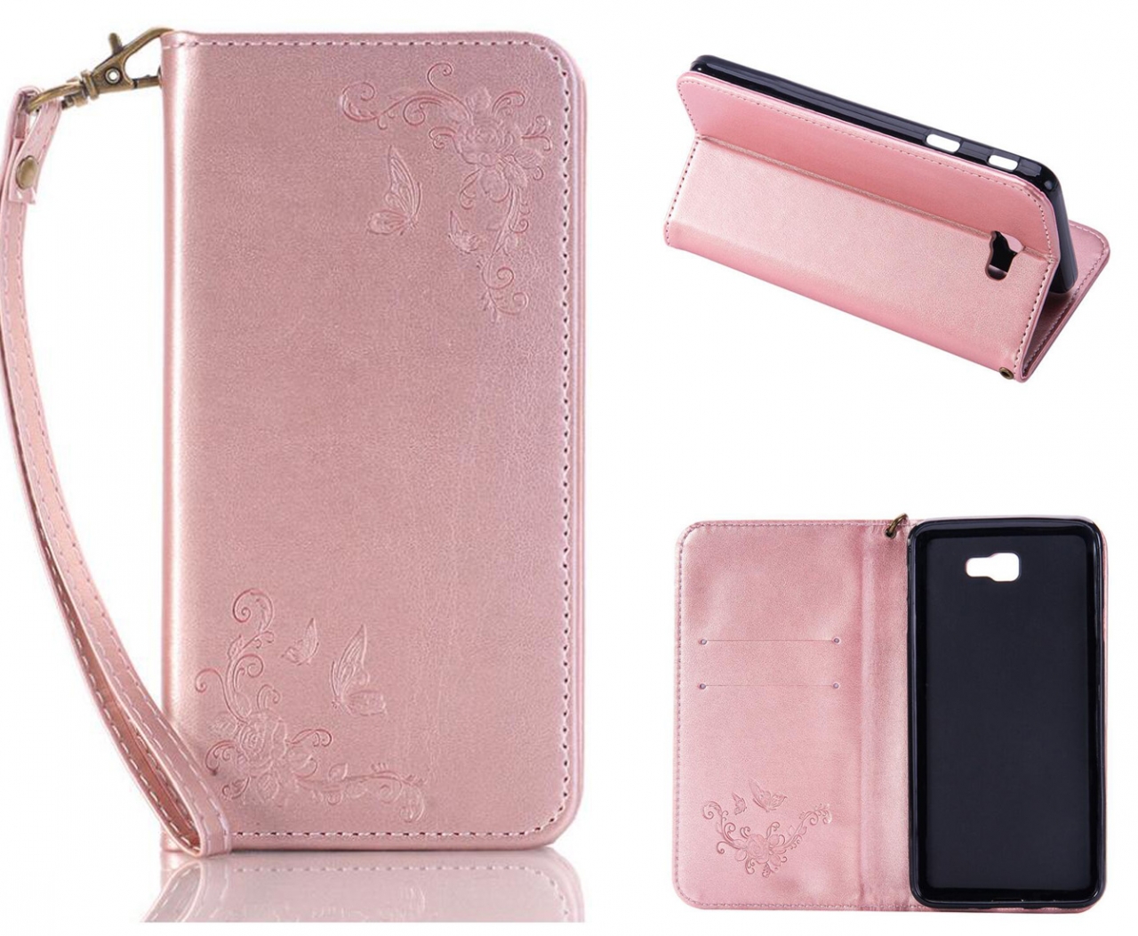 Xiaomi Redmi 4A Premium Leather Embossing wallet Folio case