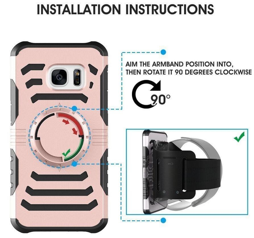 iPhone 7 Plus case Anti Shock Hard Case With Armband Case