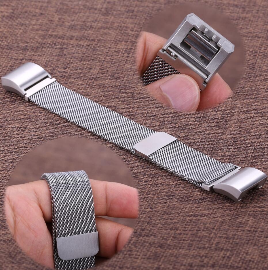 Fitbit Charge 2 Replacement Bands stainless steel-LARGE Fitbit Charge 2 Replacement Bands stainless steel-LARGE