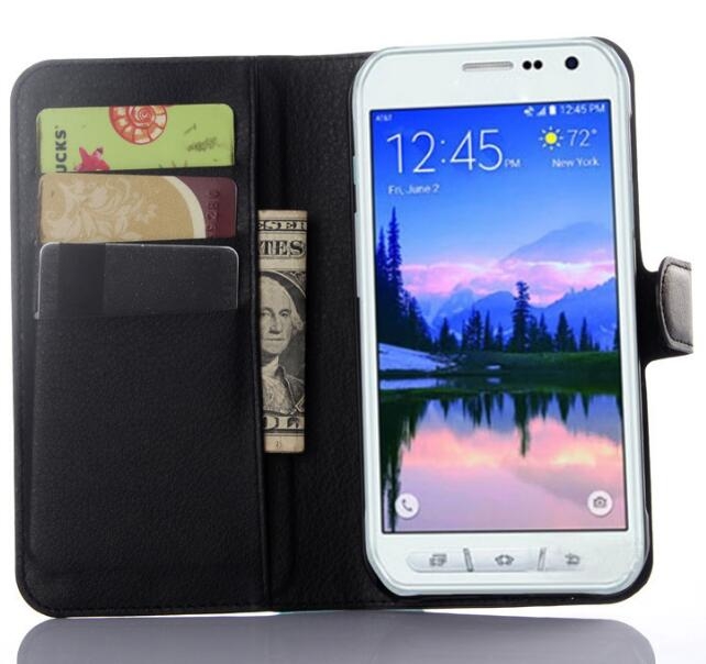 Galaxy S6 Active wallet leather case+Pen