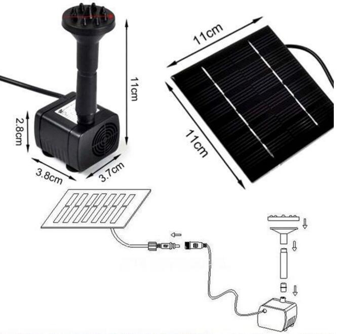 Solar Powered Water Fountain Pump Kit