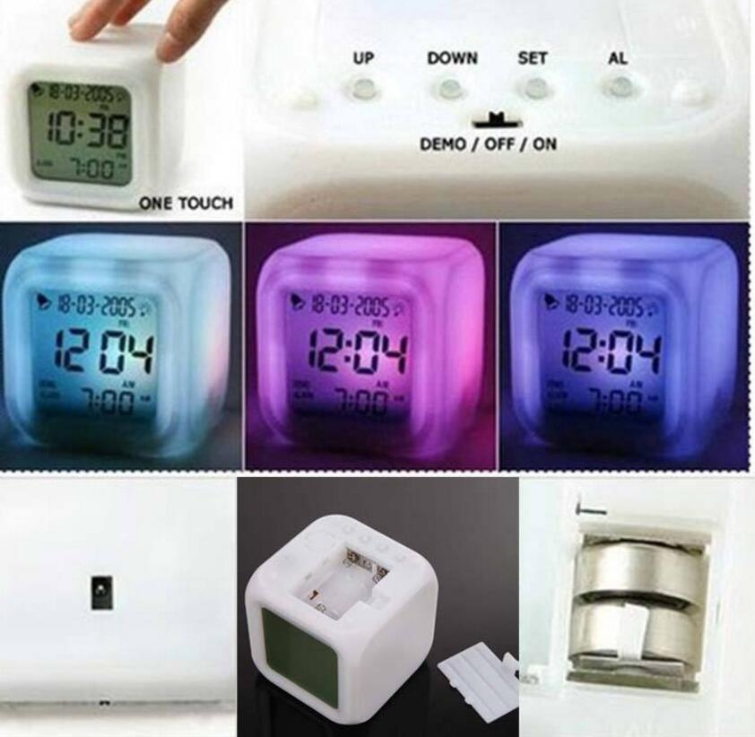 Digital LED Alarm Clock 7 Colours