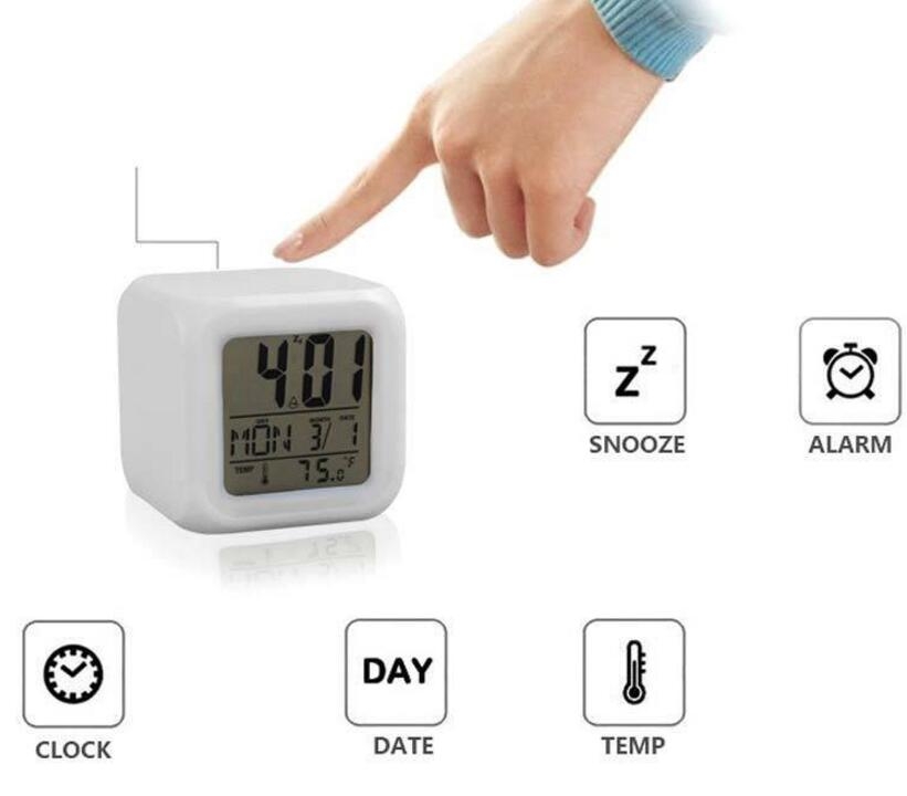 Digital LED Alarm Clock 7 Colours