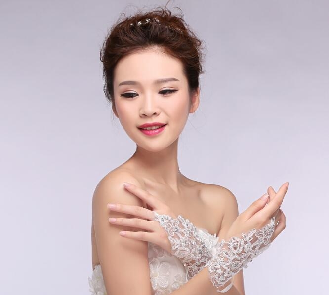 Wedding Dress Gloves Lace Fingerless Glove