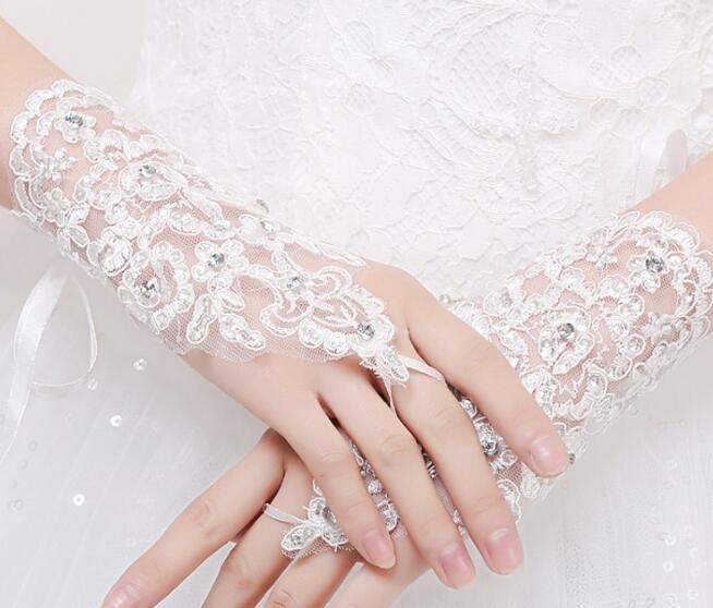 Wedding Dress Gloves Lace Fingerless Glove