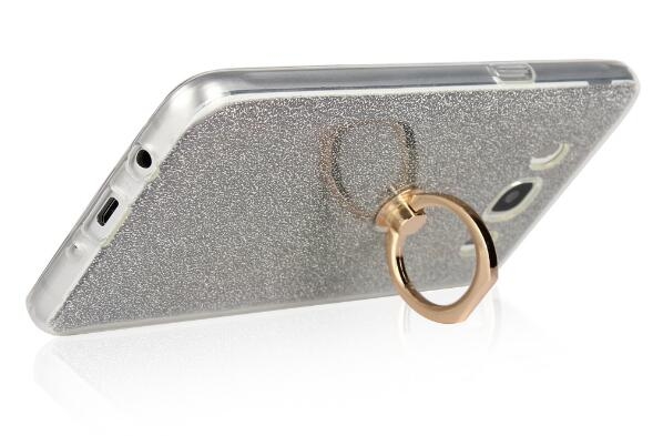 Galaxy J5 2016 Soft tpu Bling Kickstand Case with Ring Rotary Metal Mount