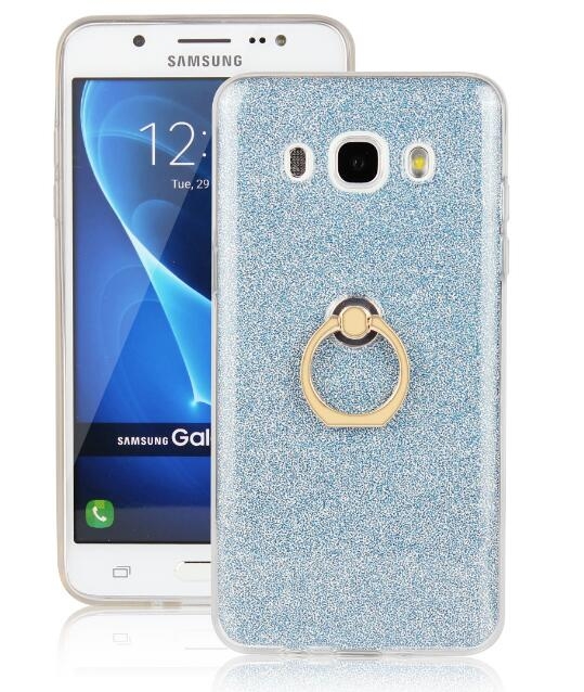 Galaxy J5 2016 Soft tpu Bling Kickstand Case with Ring Rotary Metal Mount
