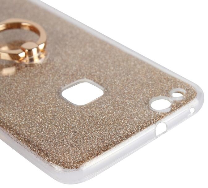 Huawei P10 lite Soft tpu Bling Kickstand Case with Ring Rotary Metal Mount Huawei P10 lite Soft tpu Bling Kickstand Case with Ring Rotary Metal Mount