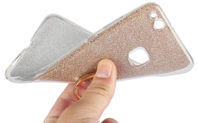 Huawei P10 lite Soft tpu Bling Kickstand Case with Ring Rotary Metal Mount Huawei P10 lite Soft tpu Bling Kickstand Case with Ring Rotary Metal Mount
