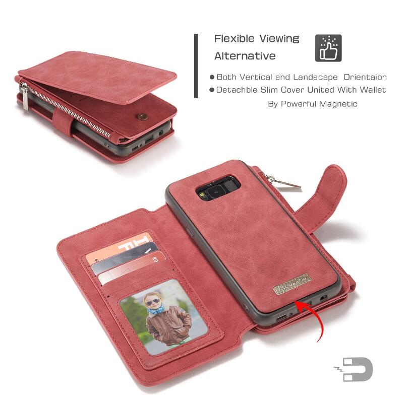 Galaxy S8 wallet leather case detachable Galaxy S8 wallet leather case detachable