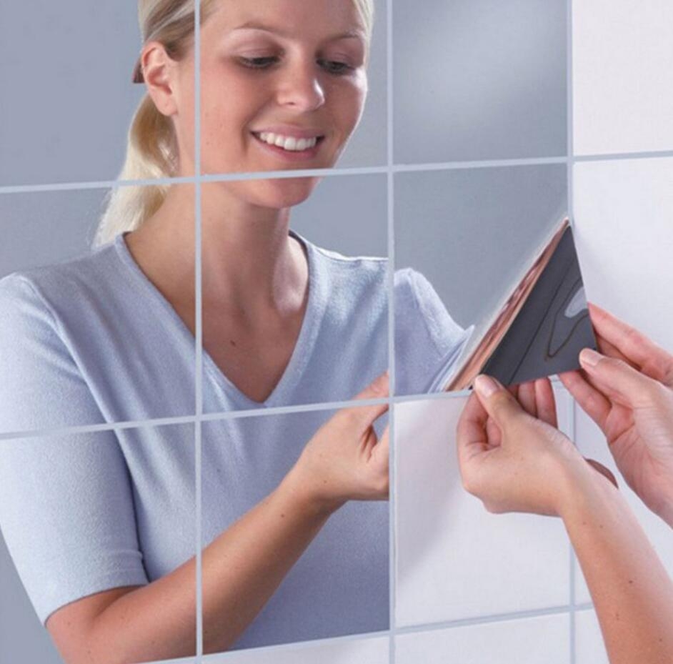 Squares Mirror Wall Stickers 9pcs Squares Mirror Wall Stickers 9pcs