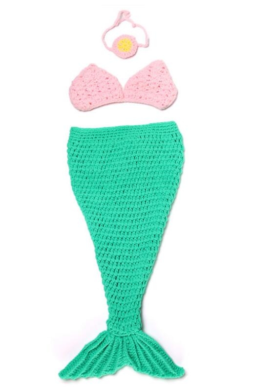Baby mermaid photography prop set