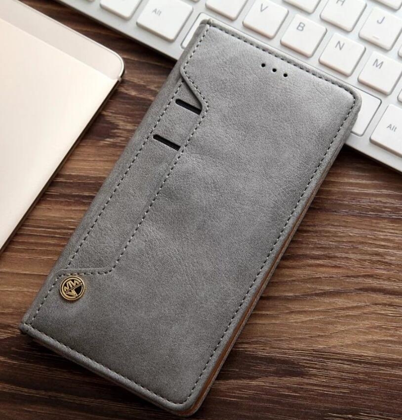 Galaxy S8 Slim Leather Wallet Case 6 Cards 2 Id Magnet - Brown