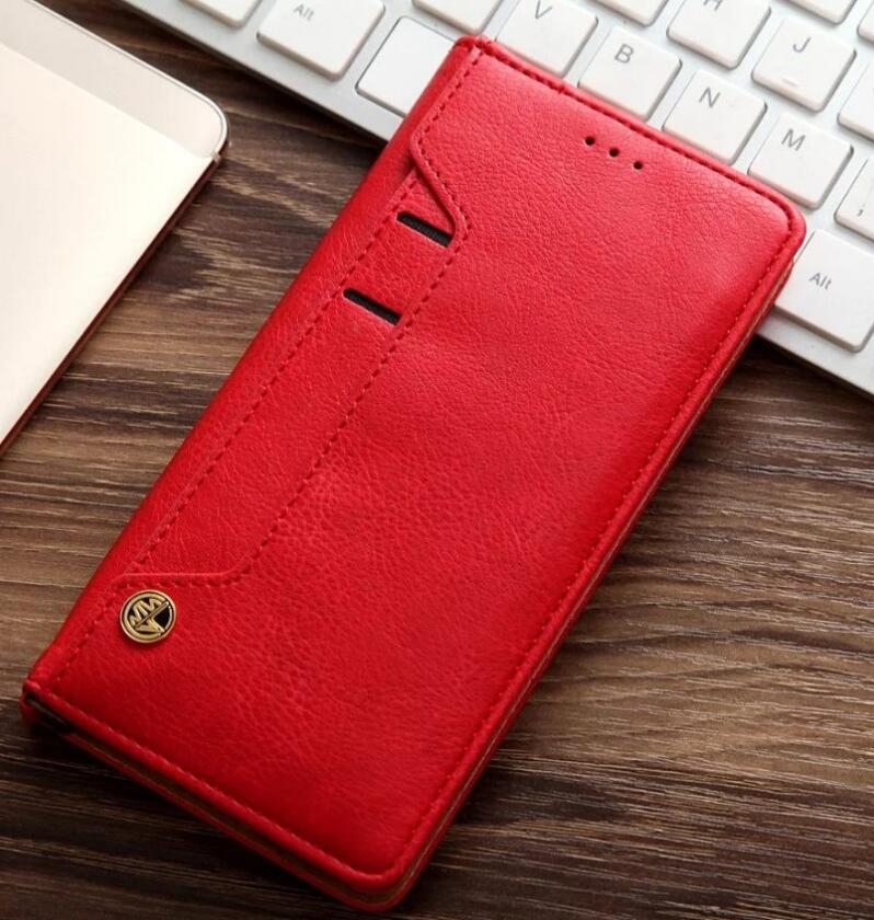 Galaxy S8 Slim Leather Wallet Case 6 Cards 2 Id Magnet - Brown