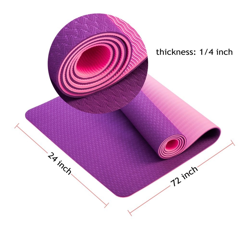 Yoga Mat 6 mm Non Slip TPE with Rope Yoga Mat 6 mm Non Slip TPE with Rope