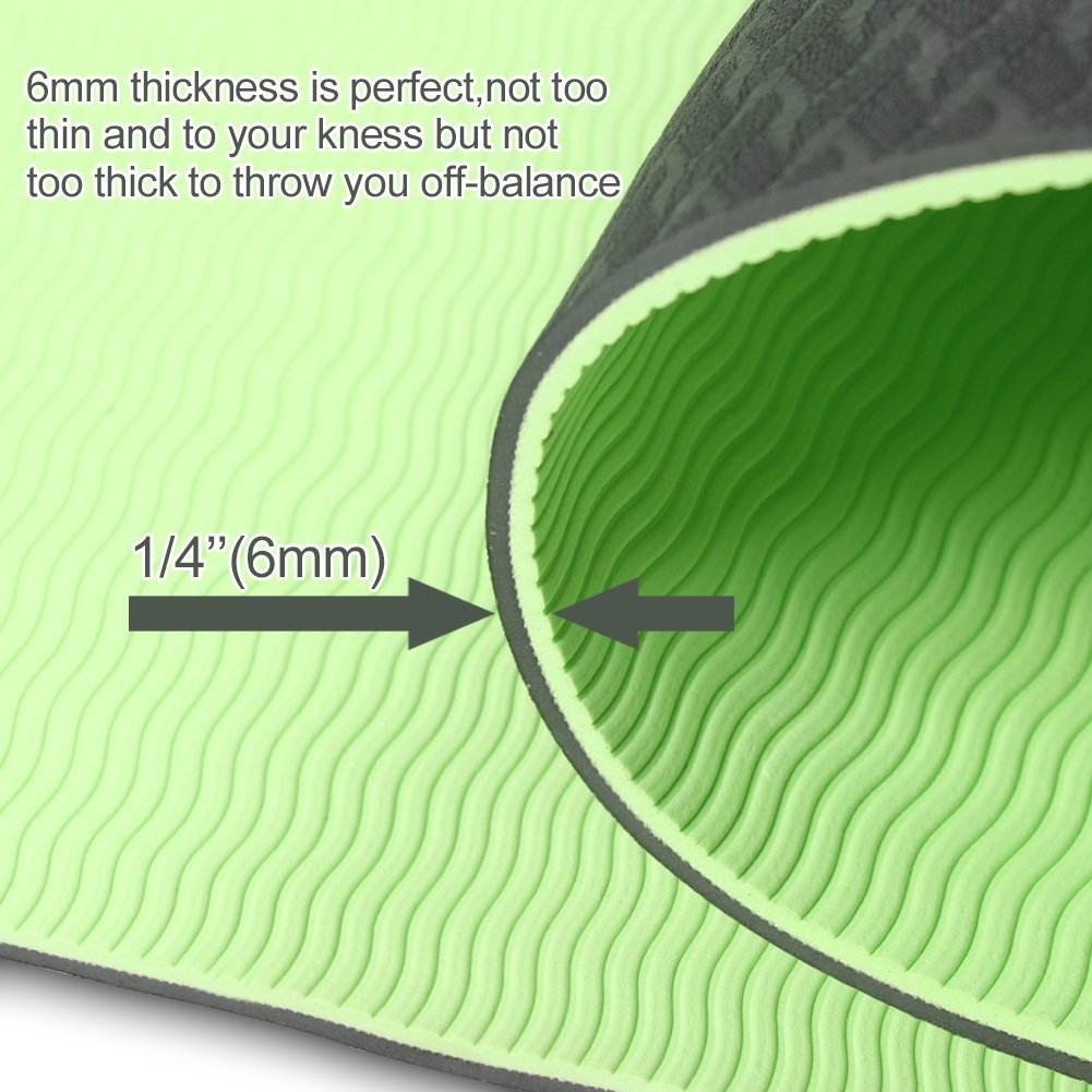Yoga Mat 6 mm Non Slip TPE with Rope Yoga Mat 6 mm Non Slip TPE with Rope