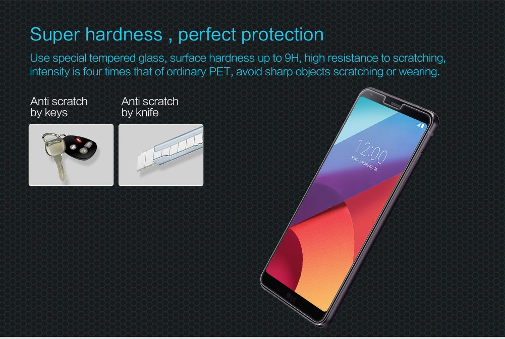 LG G6 Tempered Glass Screen Protector Film LG G6 Tempered Glass Screen Protector Film