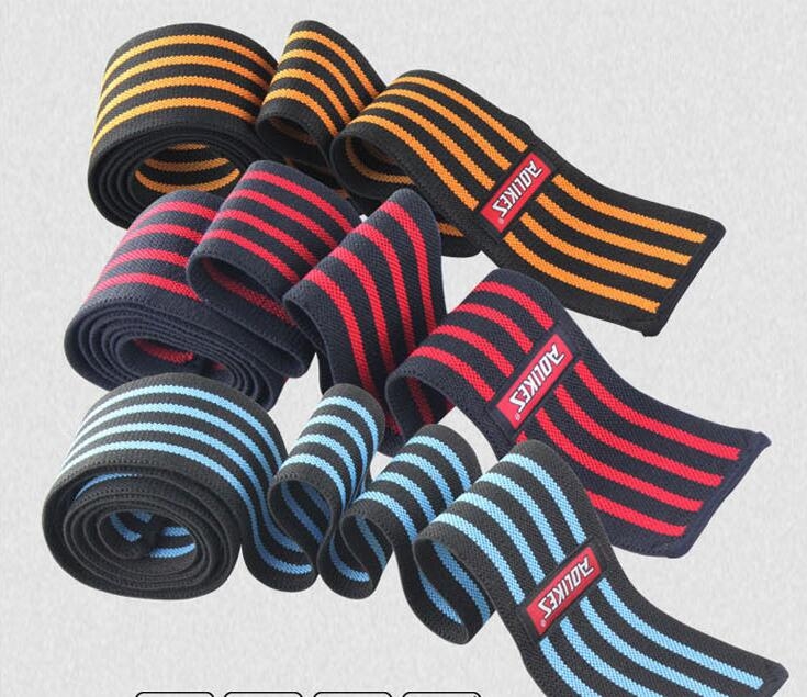weightlifting knee wraps orange-line
