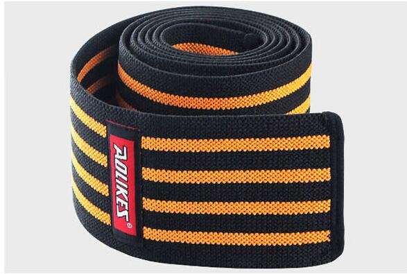 weightlifting knee wraps orange-line