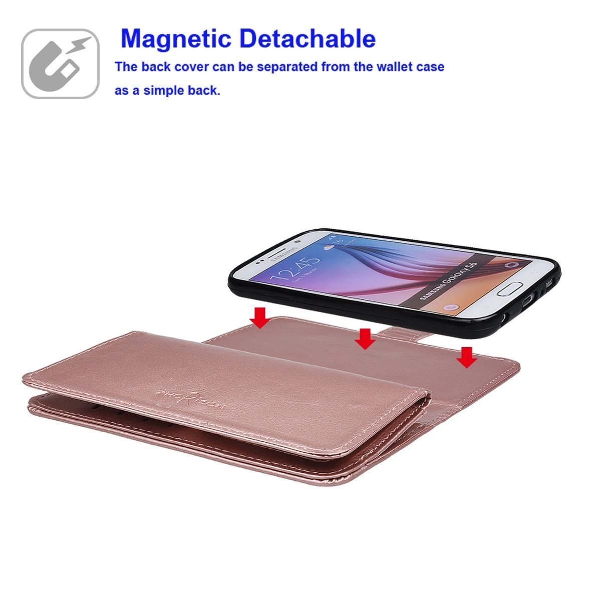 Galaxy S6 double wallet leather case detachable Galaxy S6 double wallet leather case detachable
