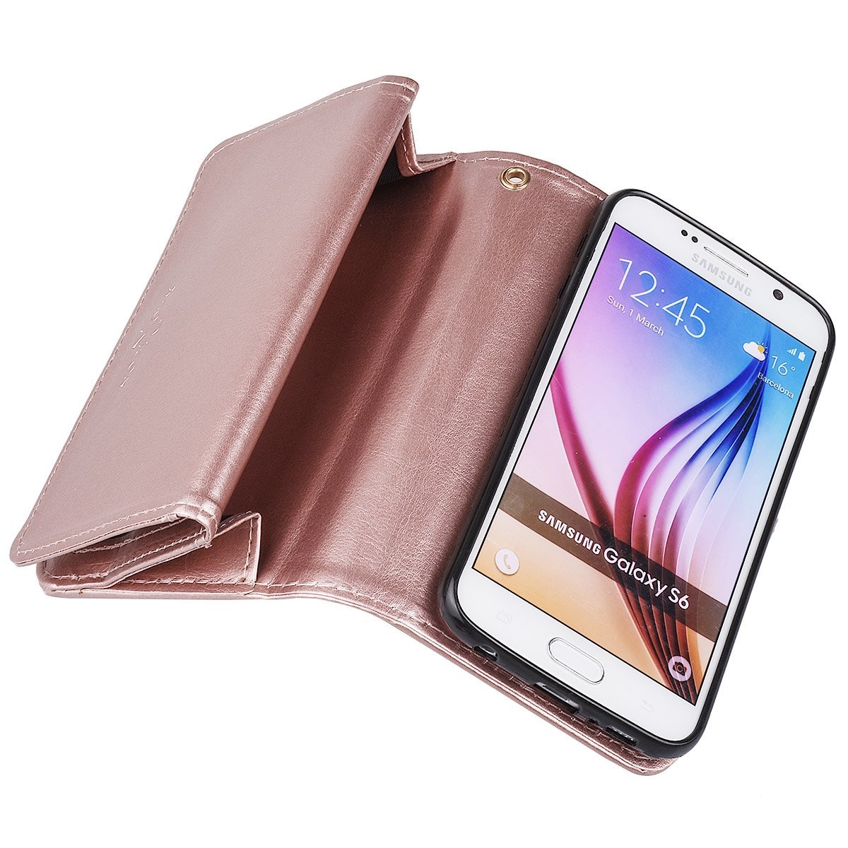Galaxy S6 double wallet leather case detachable Galaxy S6 double wallet leather case detachable
