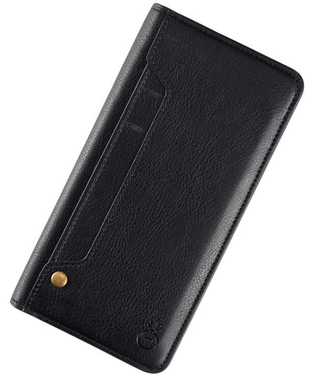 Vodafone V8 Case Slim Leather Wallet Case 6 Cards 2 Id Magnet - Brown
