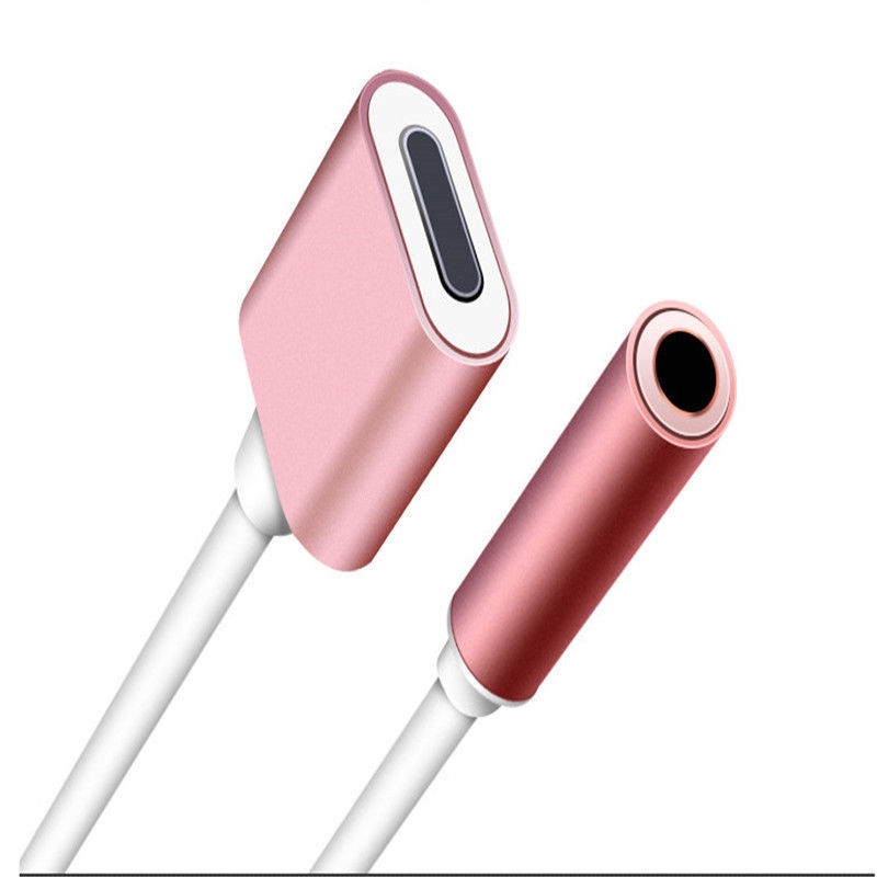 2in1 Lightning to 3.5mm Audio AUX Cable USB Charger For iPhone