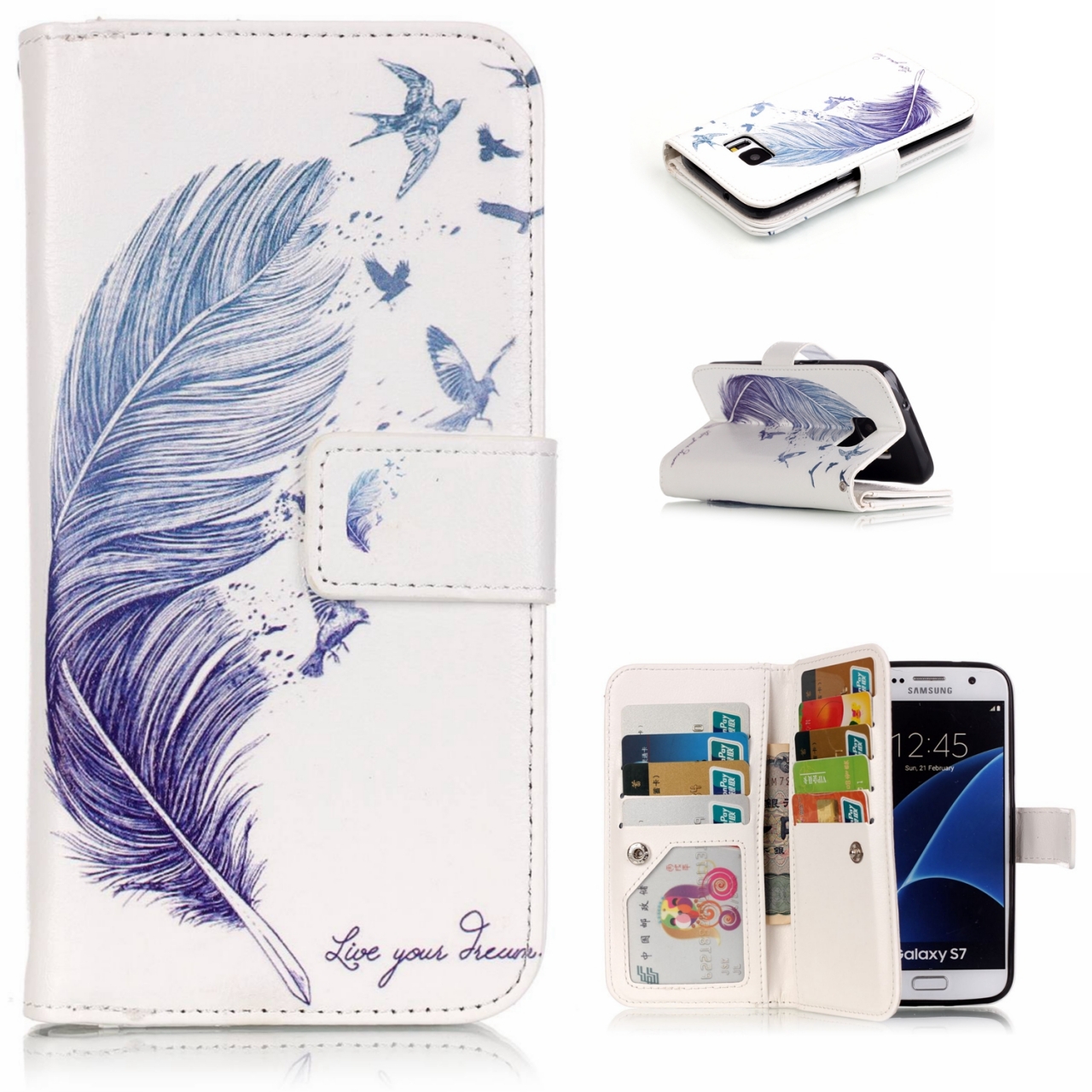 HTC U11 Case Multifunction wallet leather case