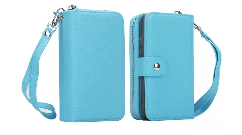 Htc U11 Case Coin Wallet Case Full Wallet Leather Case - Blue