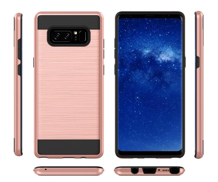 Galaxy Note 8 case impact proof hybrid case brushed