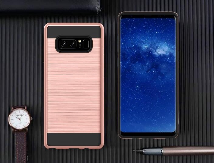 Galaxy Note 8 case impact proof hybrid case brushed