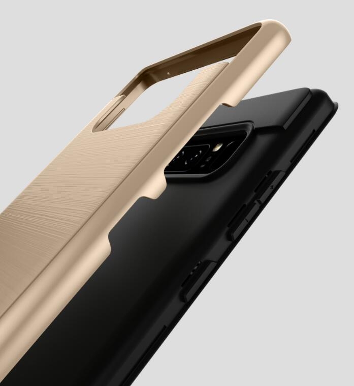 Galaxy Note 8 case impact proof hybrid case brushed