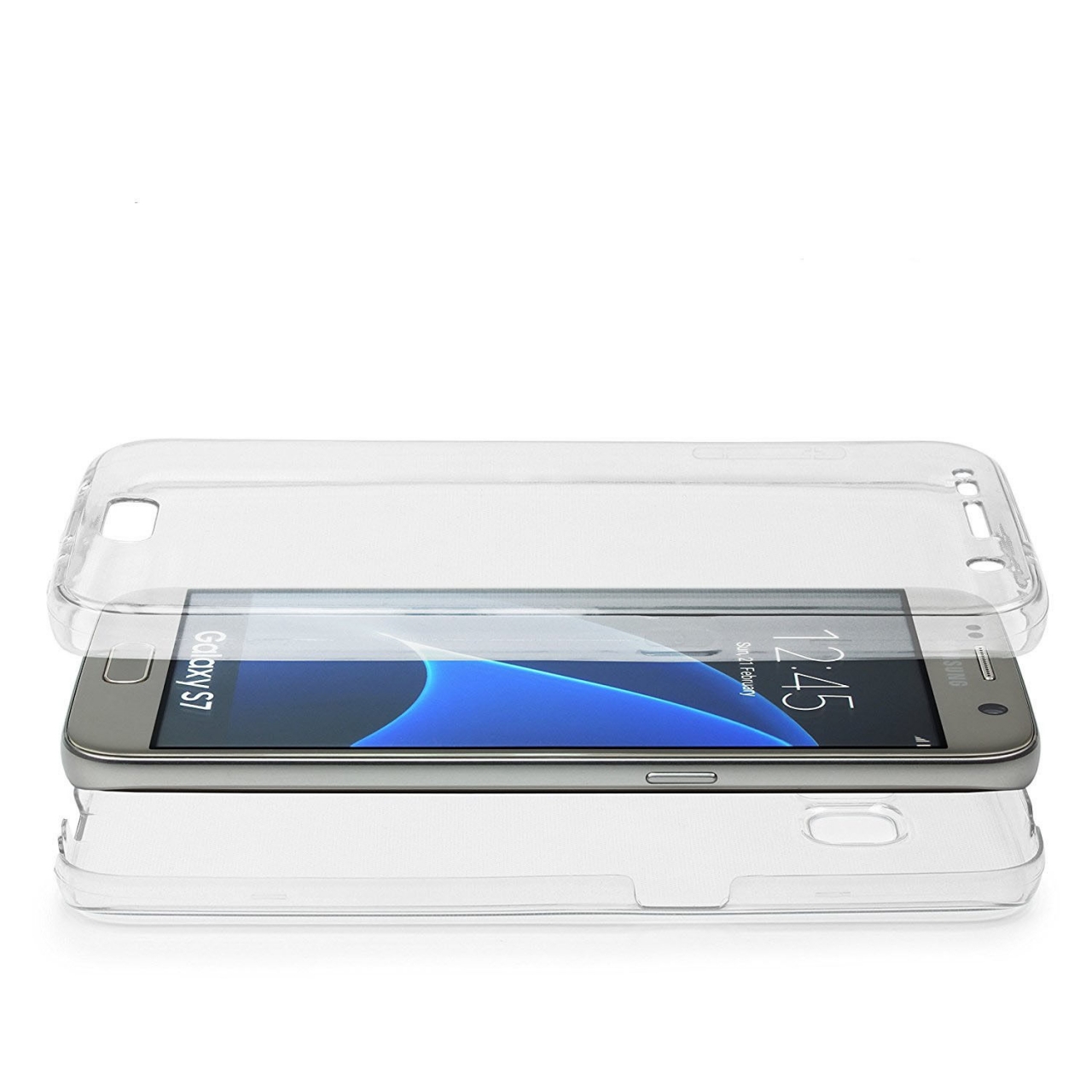 Galaxy J3 PRO 2017 case 2 piece transparent full body protector case Galaxy J3 PRO 2017 case 2 piece transparent full body protector case
