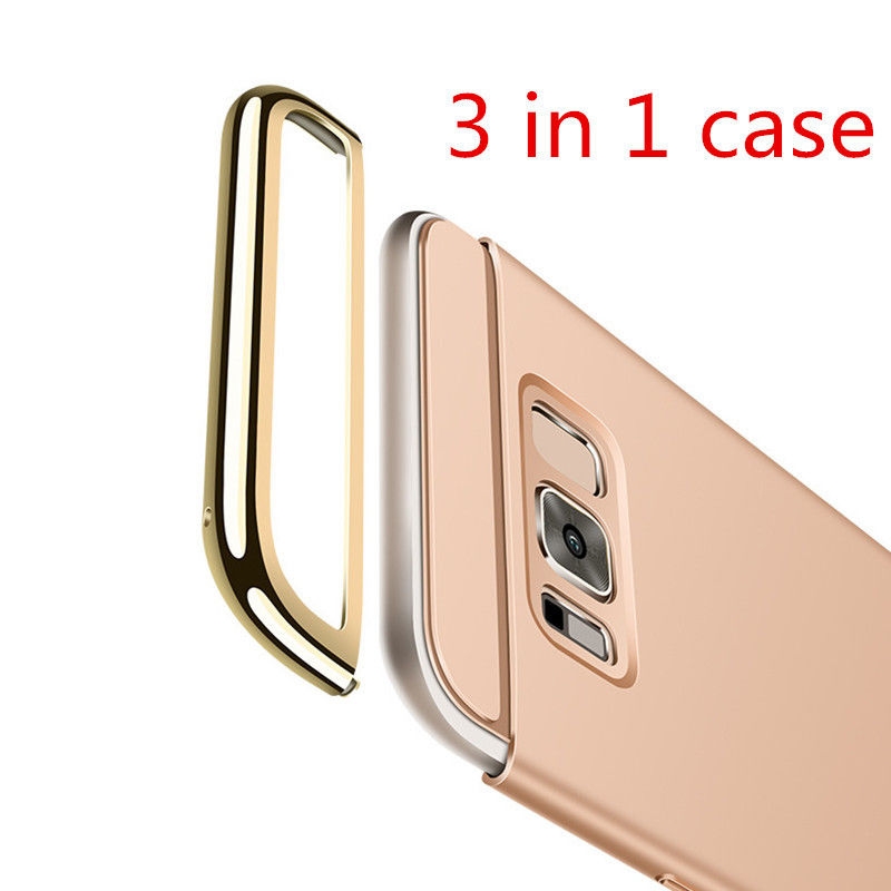 Galaxy S8  plus case Luxury Electroplating 3 in 1 case